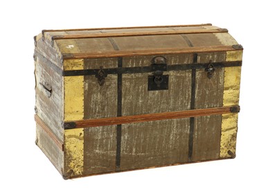 Lot 448 - A metal-clad trunk