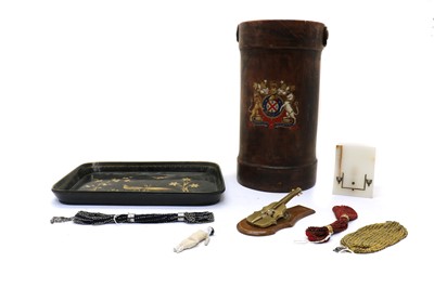 Lot 169 - A leather cartridge case