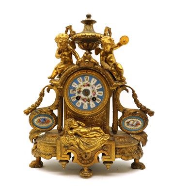 Lot 239 - A Louis XVI style mantle clock