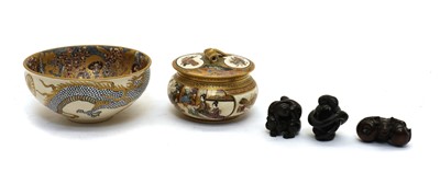 Lot 109 - A Japanese Satsuma pottery vase and cover