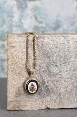 Lot 8 - An Etruscan Revival grand tour souvenir micromosaic pendant