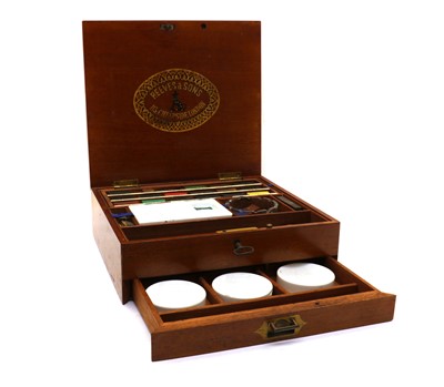 Lot 170 - A Reeves & Sons mahogany artist's box