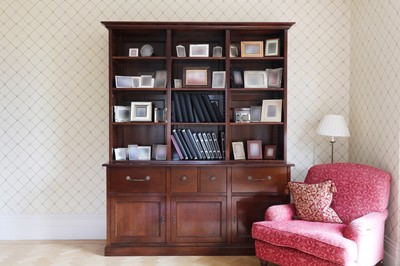 Lot 420 - A large Grange cherrywood open bookcase