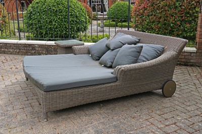 Lot 450 - A Bridgeman Kensington rattan double sunbed