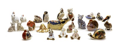 Lot 415 - A collection of Royal Crown Derby porcelain paperweights