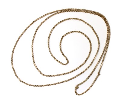 Lot 420 - An early 20th century gold faceted belcher link chain
