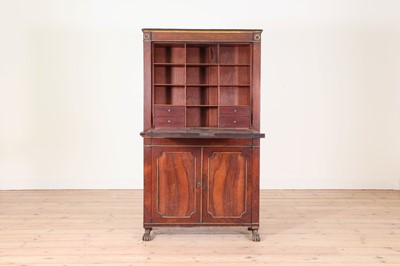 Lot 486 - A strung and inlaid rosewood escritoire