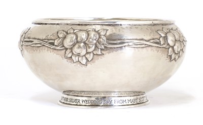 Lot 80 - An Arts and Crafts silver presentation bowl