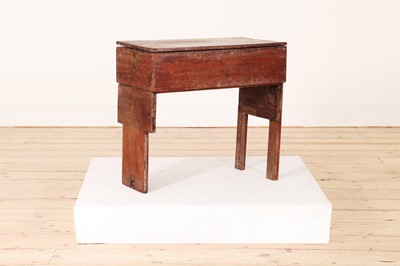 Lot 193 - A mahogany campaign bidet