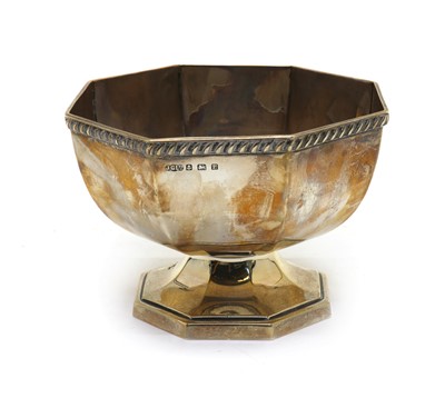 Lot 23 - A silver octagonal bowl