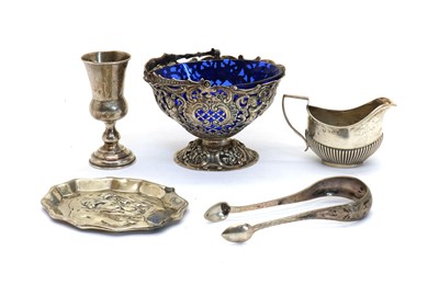 Lot 20 - A Continental silver sugar basket