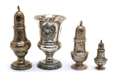 Lot 26 - A George III silver sugar caster
