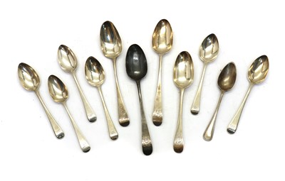 Lot 30 - A collection of Old English pattern silver spoons
