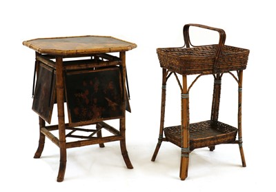 Lot 502 - A Victorian bamboo occasional table