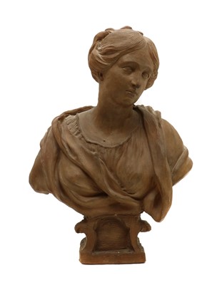 Lot 254 - A pottery bust