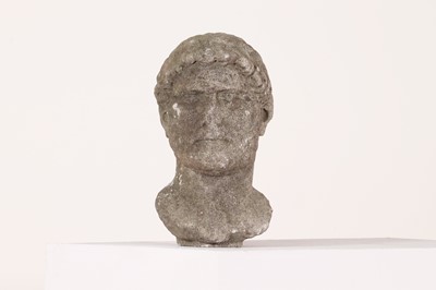 Lot 376 - A composite stone bust after the antique