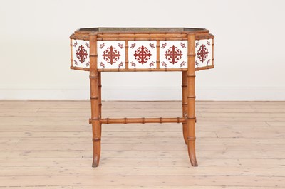 Lot 401 - A late Victorian faux bamboo jardinière