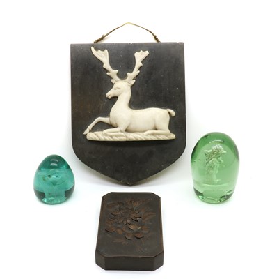 Lot 222 - A pair of glass dump weights