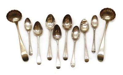 Lot 127 - A pair of Old English pattern silver sauce ladles