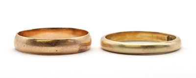 Lot 48 - Two gold wedding rings