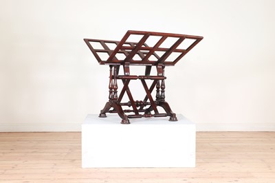 Lot 201 - A Victorian rosewood adjustable folio stand