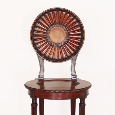 Lot 1 - A George III mahogany hall chair by Thomas Chippendale