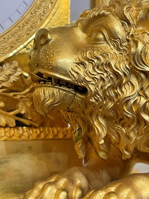 Lot 278 - A rare Empire ormolu mantel clock