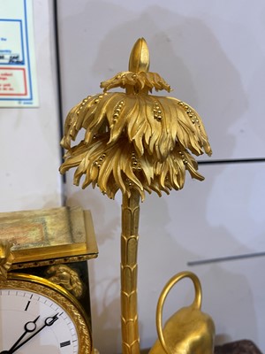 Lot 278 - A rare Empire ormolu mantel clock