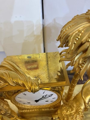 Lot 278 - A rare Empire ormolu mantel clock