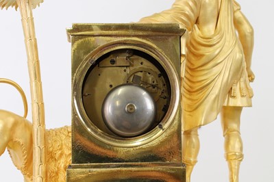 Lot 278 - A rare Empire ormolu mantel clock