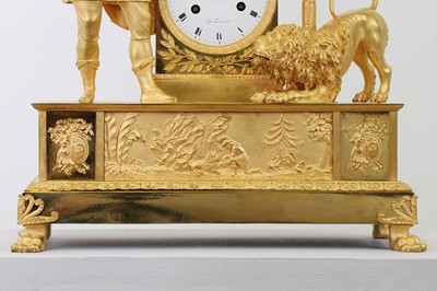 Lot 278 - A rare Empire ormolu mantel clock