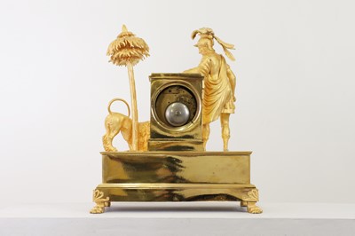 Lot 278 - A rare Empire ormolu mantel clock