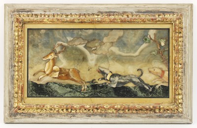 Lot 106 - A set of nine pietra dura panels