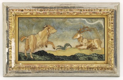 Lot 106 - A set of nine pietra dura panels