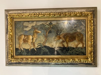 Lot 106 - A set of nine pietra dura panels