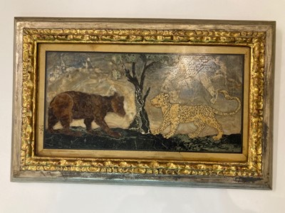 Lot 106 - A set of nine pietra dura panels
