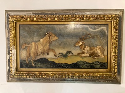 Lot 106 - A set of nine pietra dura panels