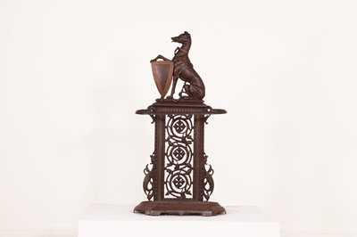 Lot 366 - A Victorian patinated and gilt-heightened cast iron hall stand by E & T Smith