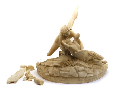 Lot 267 - A white marble figure group