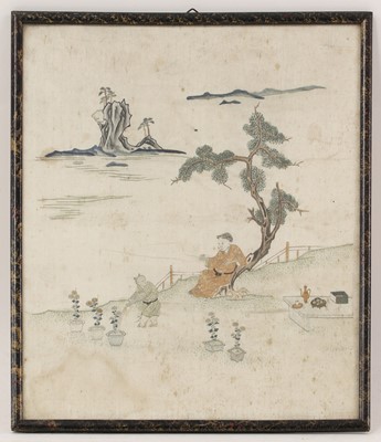 Lot 266 - A Chinese embroidery