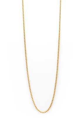 Lot 94 - A gold rope link chain