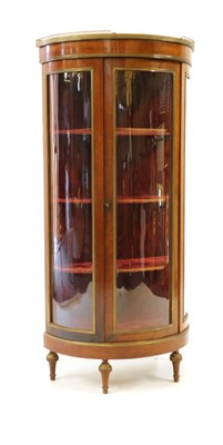 Lot 400 - A Louis XVI style walnut vitrine