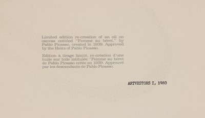Lot 109 - After Pablo Picasso