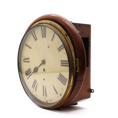 Lot 243 - A mahogany fusee wall clock