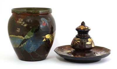 Lot 29 - A Rozenburg den Haag pottery inkwell