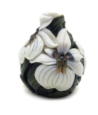 Lot 74 - A Bing and Grondahl porcelain pierced vase