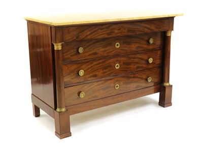 Lot 423 - A French Empire mahogany commode