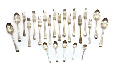 Lot 22 - A part silver flatware service
