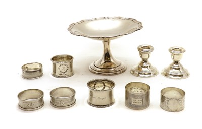 Lot 50 - A collection of silver napkin rings