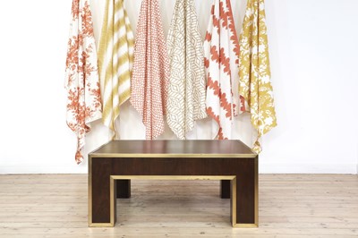Lot 426 - A walnut veneered and metal-mounted coffee table